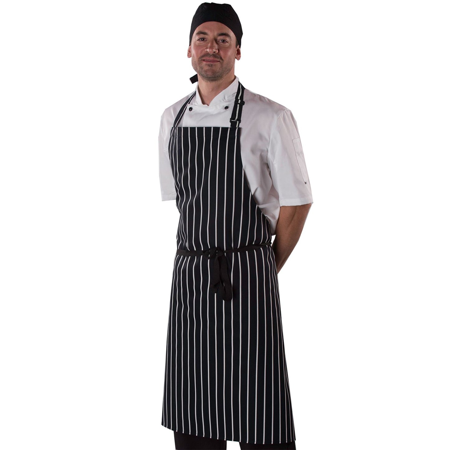 Dennys Striped Bib Apron With Adjustable Halter